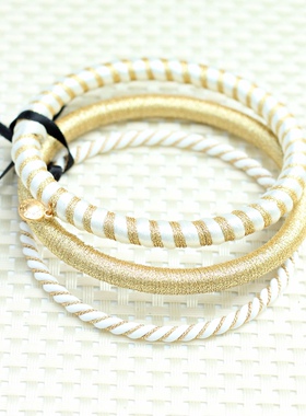 两色三根手镯组合女欧美饰品配饰休闲百搭白色金色黑色