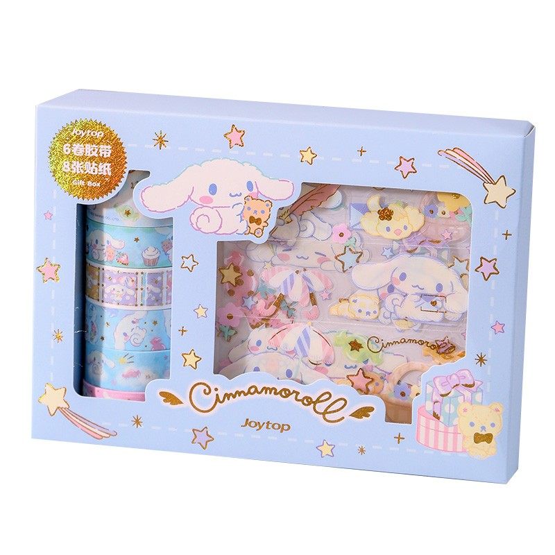 正版三丽鸥手账贴纸礼盒咕卡盘套装库洛米玉桂狗动漫卡通PVC古卡,淘宝优惠券,粉丝福利购,淘宝优惠卷