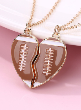 闺蜜项链学生党小朋友儿童女童磁吸二人友谊一对装饰卫衣链吊坠女