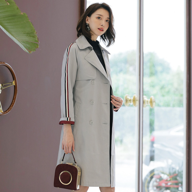 名人瑞裳中长款韩版春秋季2018风衣 名人瑞裳风衣