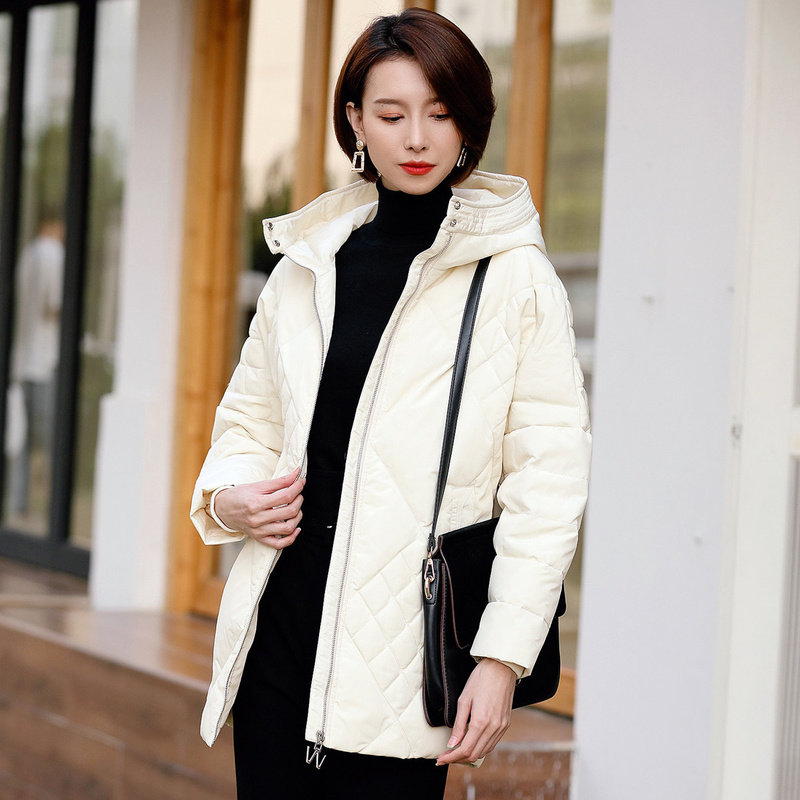 名人瑞裳2018新款妈妈中长款羽绒服 名人瑞裳羽绒服