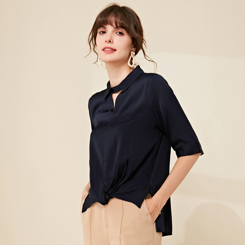 名人瑞裳女士新款2020年夏桑衬衫 名人瑞裳衬衫