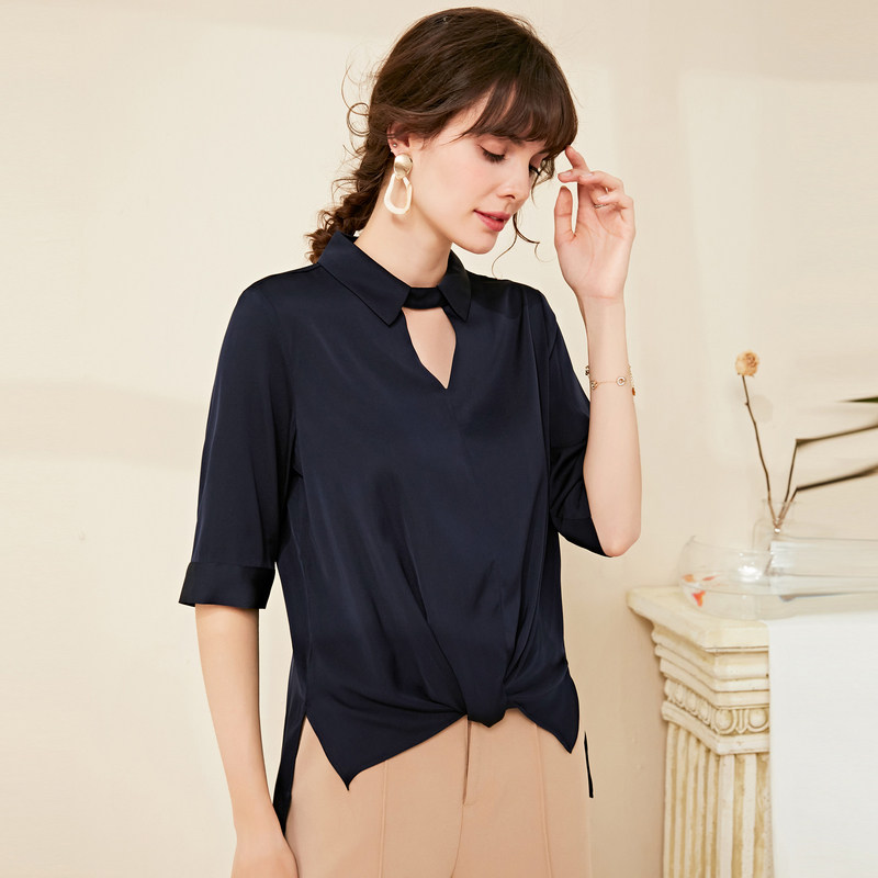 名人瑞裳女士新款2020年夏桑衬衫 名人瑞裳衬衫