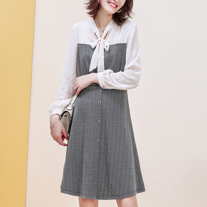 名人瑞裳秋装2019年新款长袖连衣裙 名人瑞裳连衣裙