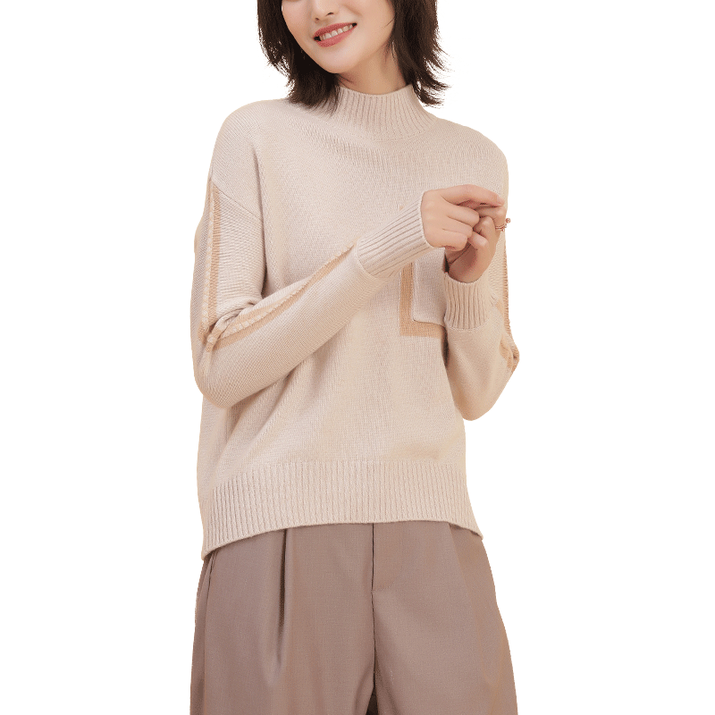 名人瑞裳2019秋冬新款高领时尚毛衣 名人瑞裳毛衣