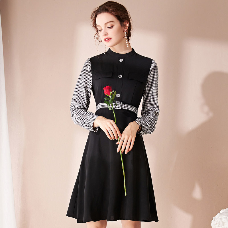 名人瑞裳2020新款秋装ol职业袖衬衫 名人瑞裳连衣裙