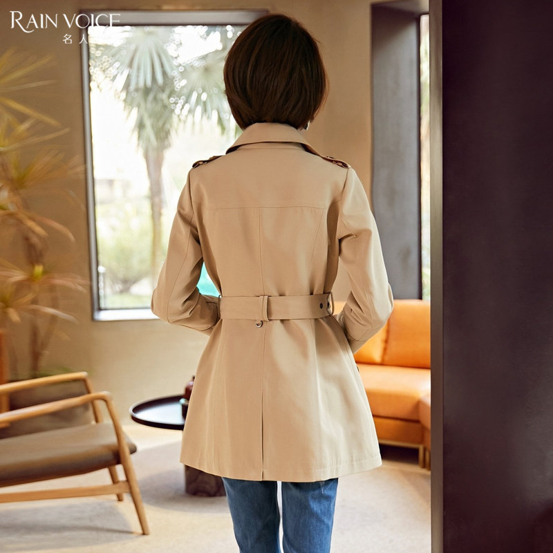 名人瑞裳春季中长款2019新款薄风衣 名人瑞裳风衣