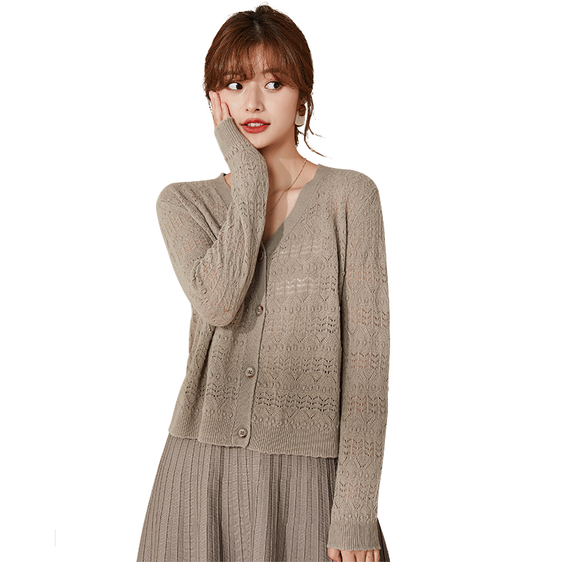 名人瑞裳镂空新款2020爆款针织衫 名人瑞裳毛针织衫