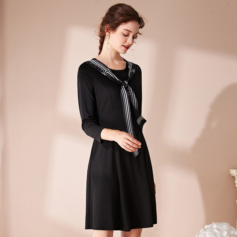 名人瑞裳秋装2020年新款减龄连衣裙 名人瑞裳连衣裙