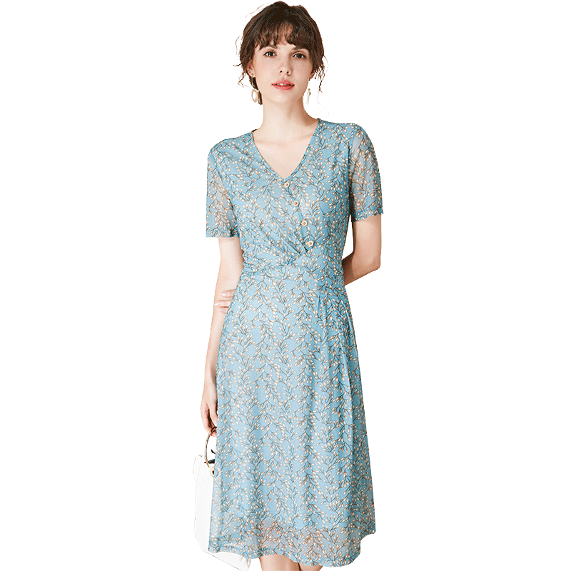 名人瑞裳连衣裙女2020新款碎花裙子 名人瑞裳连衣裙