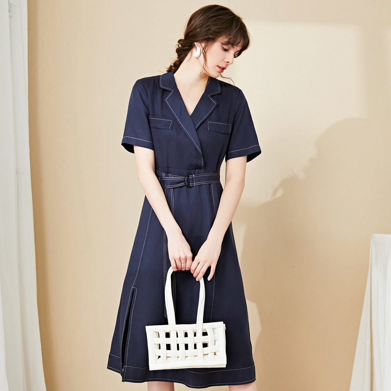 名人瑞裳夏装2020新款polo ol连衣裙 名人瑞裳连衣裙