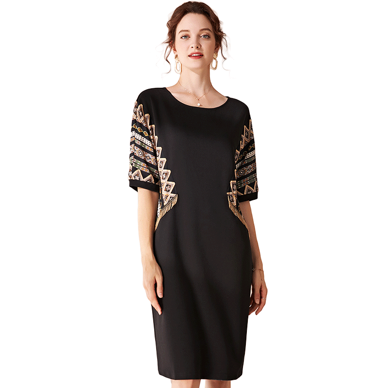 名人瑞裳秋连衣裙2020年印花裙子 名人瑞裳连衣裙