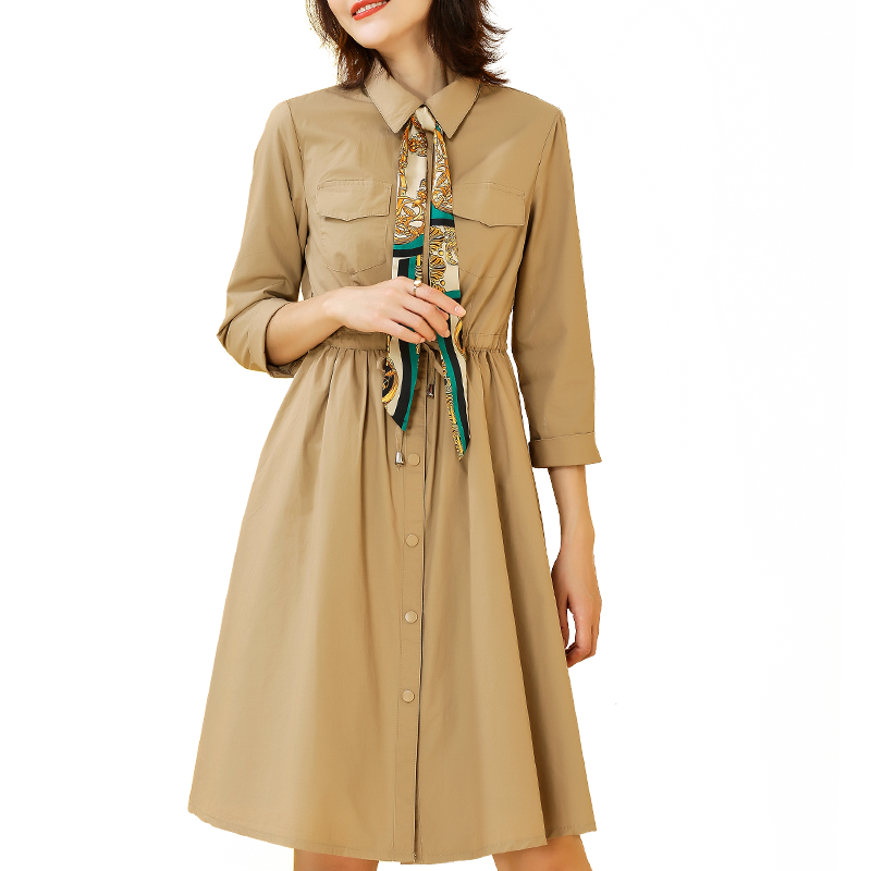 名人瑞裳春秋新款2019长袖连衣裙 名人瑞裳连衣裙