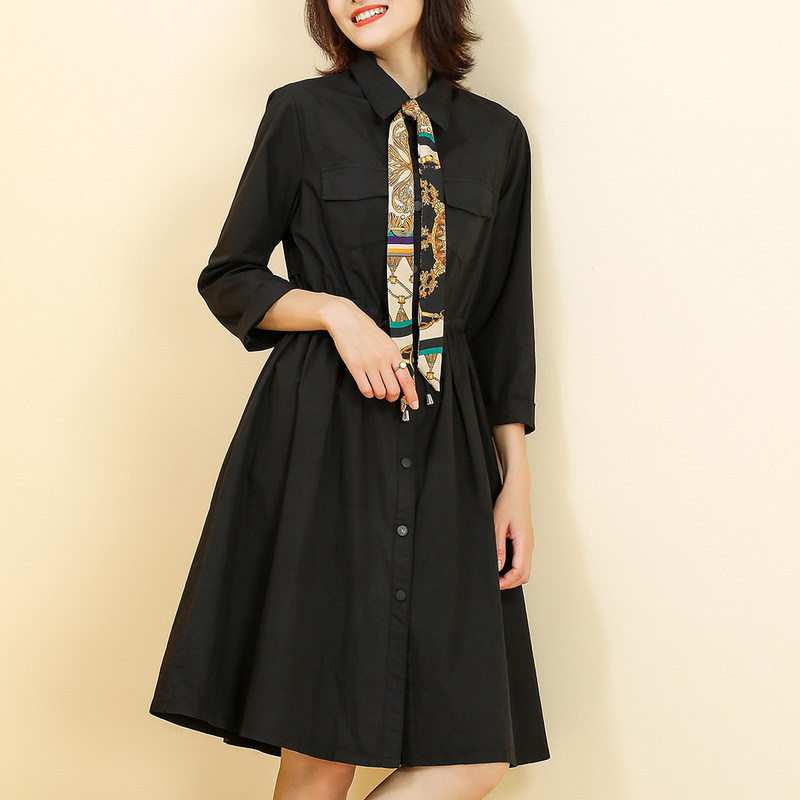 名人瑞裳春秋新款2019长袖连衣裙 名人瑞裳连衣裙