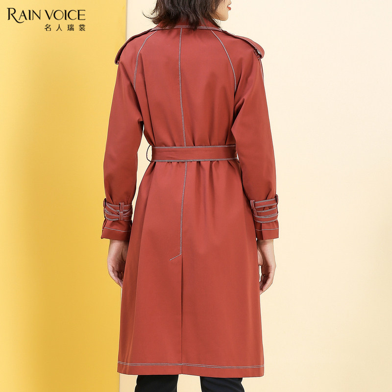 名人瑞裳初秋新款2019女中长款风衣 名人瑞裳风衣