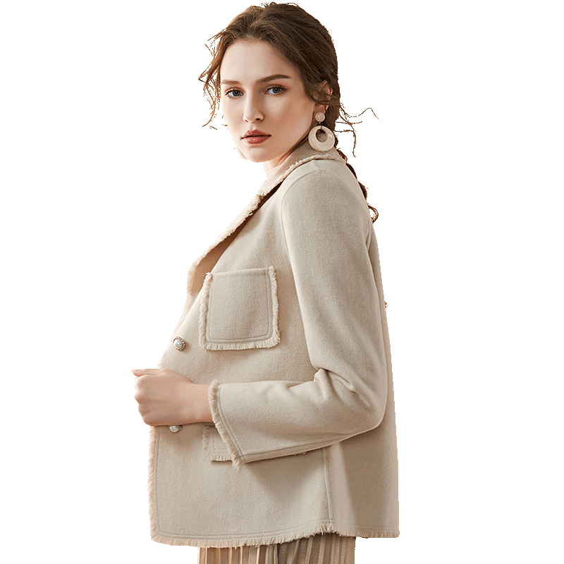 名人瑞裳2019秋冬新款小香风大衣 名人瑞裳毛呢外套