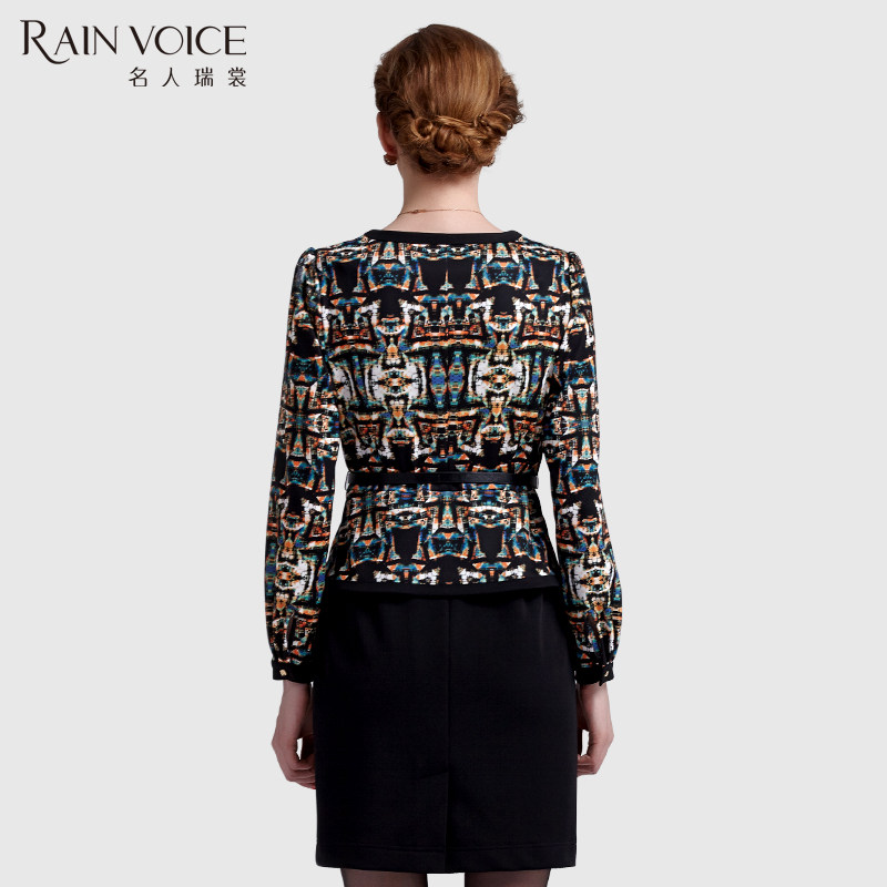 名人瑞裳秋季新品中长款圆领连衣裙 名人瑞裳连衣裙