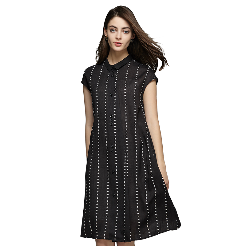 名人瑞裳夏装新款休闲中长款衬衫 名人瑞裳连衣裙