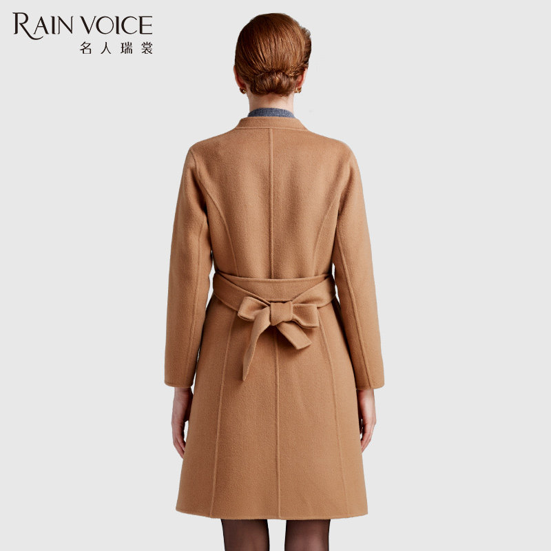 名人瑞裳2015冬季新品女装呢大衣 名人瑞裳毛呢外套