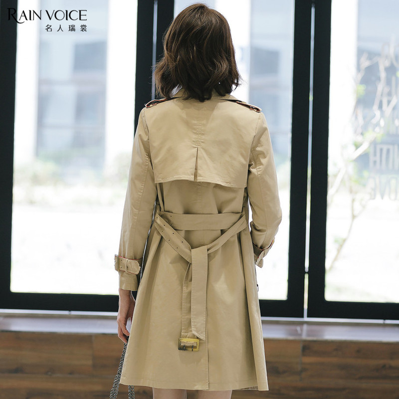 名人瑞裳宽松风衣女中长款2018 名人瑞裳风衣
