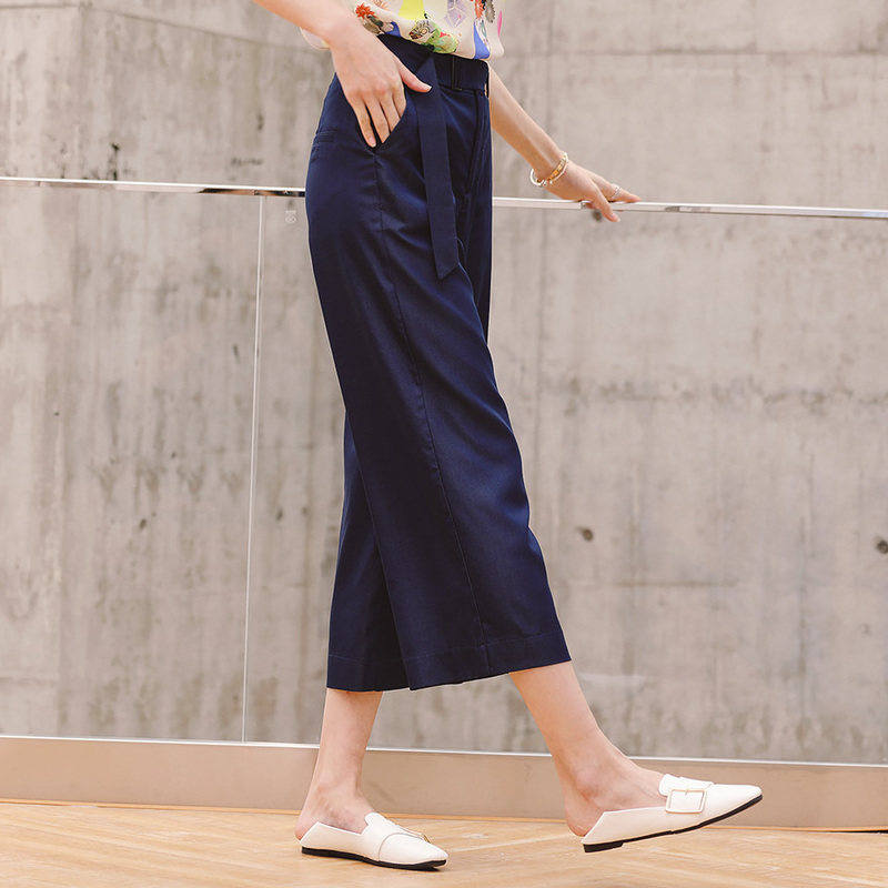 名人瑞裳2021新款纯色宽松夏休闲裤 名人瑞裳休闲裤