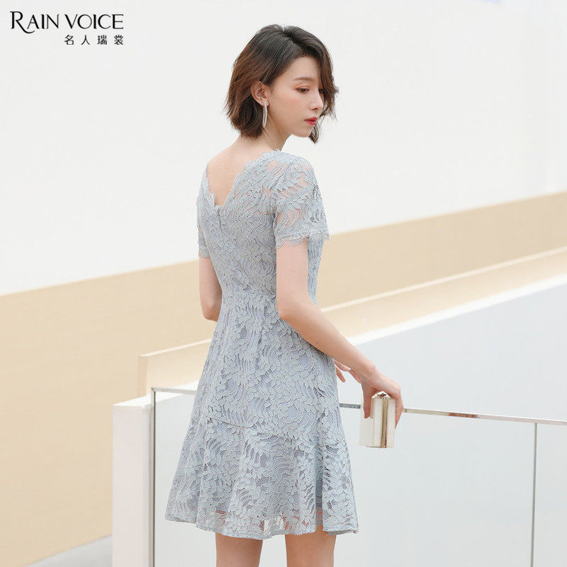 名人瑞裳2021夏季新款黑色连衣裙 名人瑞裳连衣裙