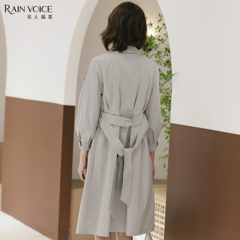 名人瑞裳2018秋季新款中长款女风衣 名人瑞裳风衣