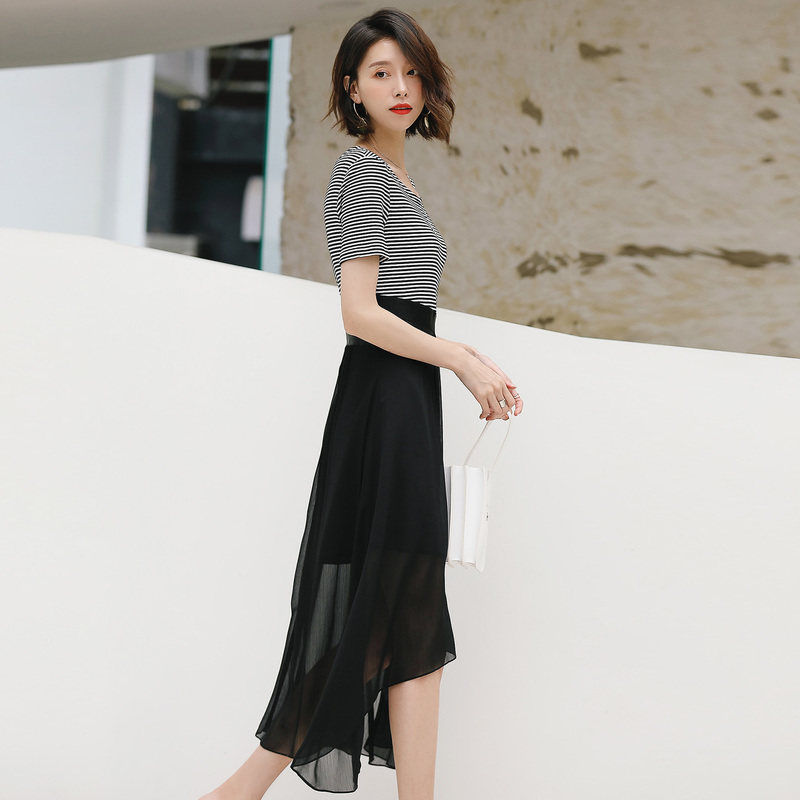 名人瑞裳连衣裙女夏2018高腰裙子 名人瑞裳连衣裙