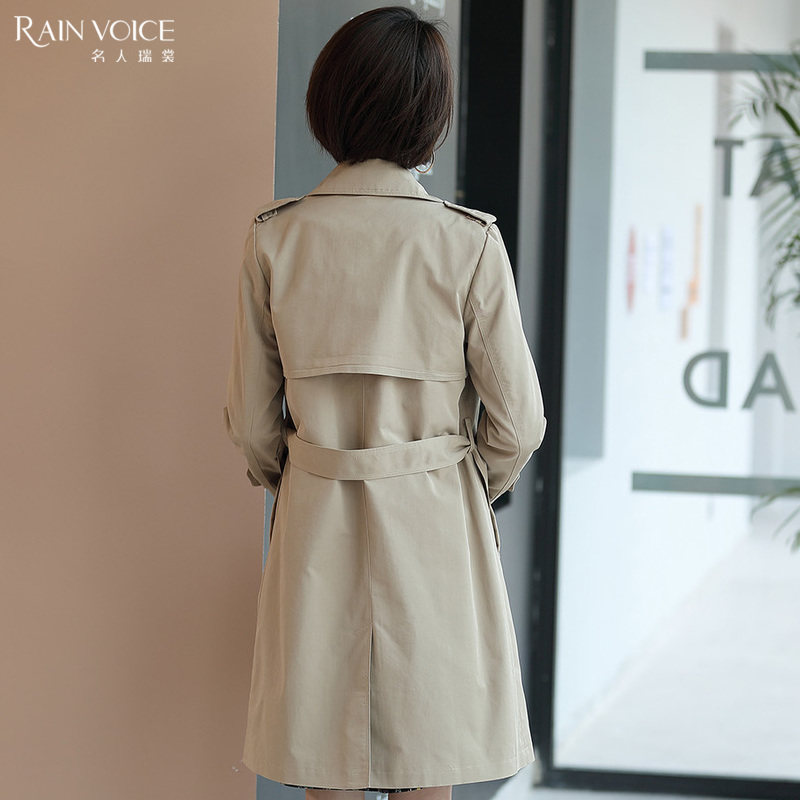 名人瑞裳2018春装新款ol中长款风衣 名人瑞裳风衣