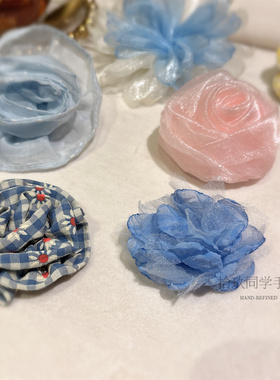 夏日出游拍照出片花朵小饰品