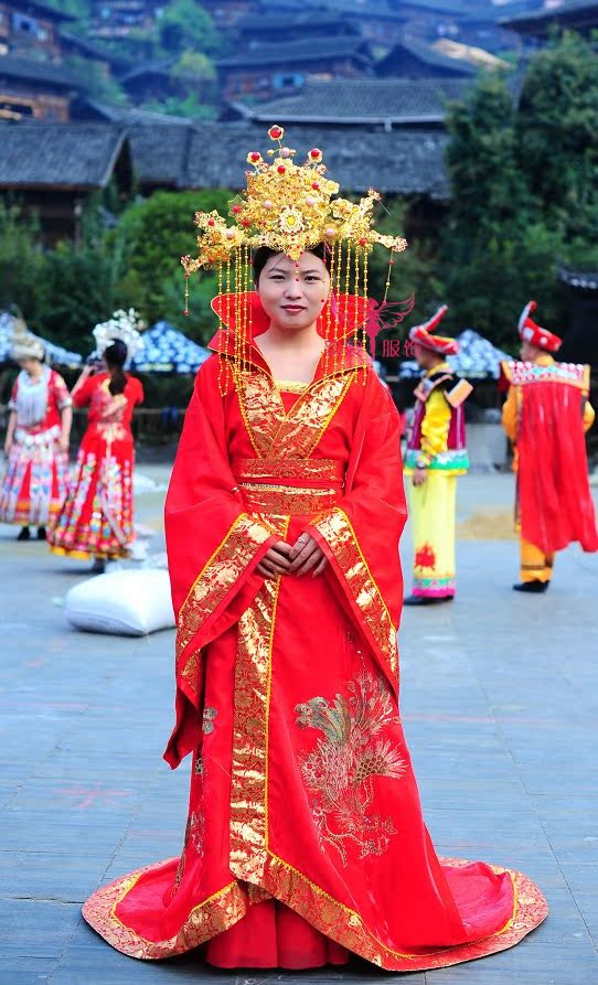 金玉良缘头饰古装凤冠结婚秀禾服旗袍凤冠霞帔汉服唐装影楼发饰-图2