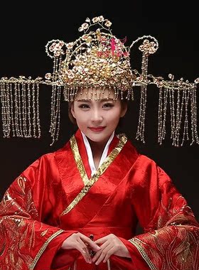 古装大气汉服影楼表演新娘凤冠