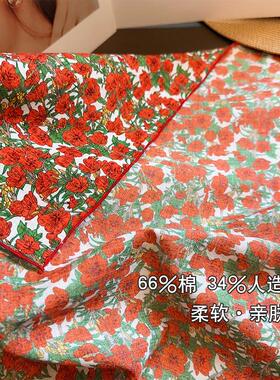 春夏季花卉装饰小方巾绑头发丝巾