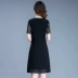 Váy ren Ellen 2019 mới mùa hè khí chất nữ cổ tròn Slim ngắn tay một chiếc váy phổ biến váy - A-Line Váy