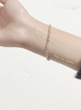 手链拉长彩光细小14k注金防过敏