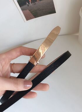 小皮带细装饰简韩国时尚毛衣女
