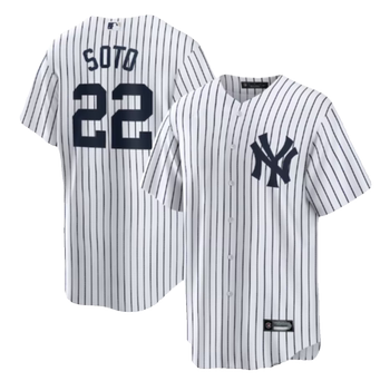 NEW YORK Yankees ຊຸດເບດບານເບີ 22 SOTO jersey ເກມຝຶກອົບຮົມເຄື່ອງແບບເສື້ອທີເຊີດ embroidery ສໍາລັບຜູ້ຊາຍ