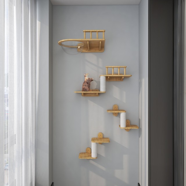 Free design of big cat special solid wood cat crawler