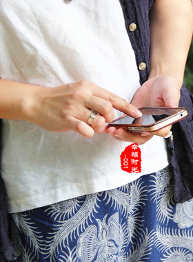 六字指环钛钢楞言戒指