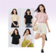 Giordano ແຂນສັ້ນ embroidery ປົກກະຕິ