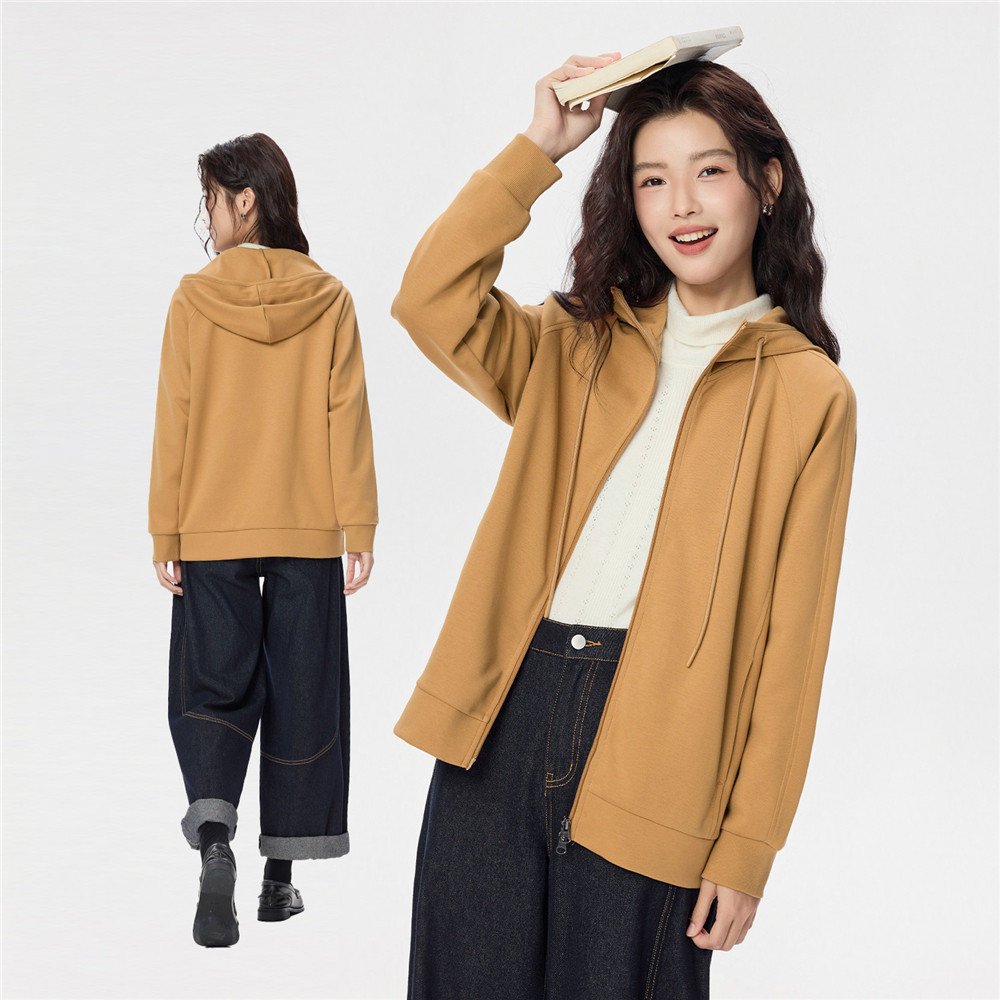 佐丹奴休闲外套女装春季新款双面布双头拉链宽松连帽卫衣05375855,淘宝优惠券,粉丝福利购,淘宝优惠卷