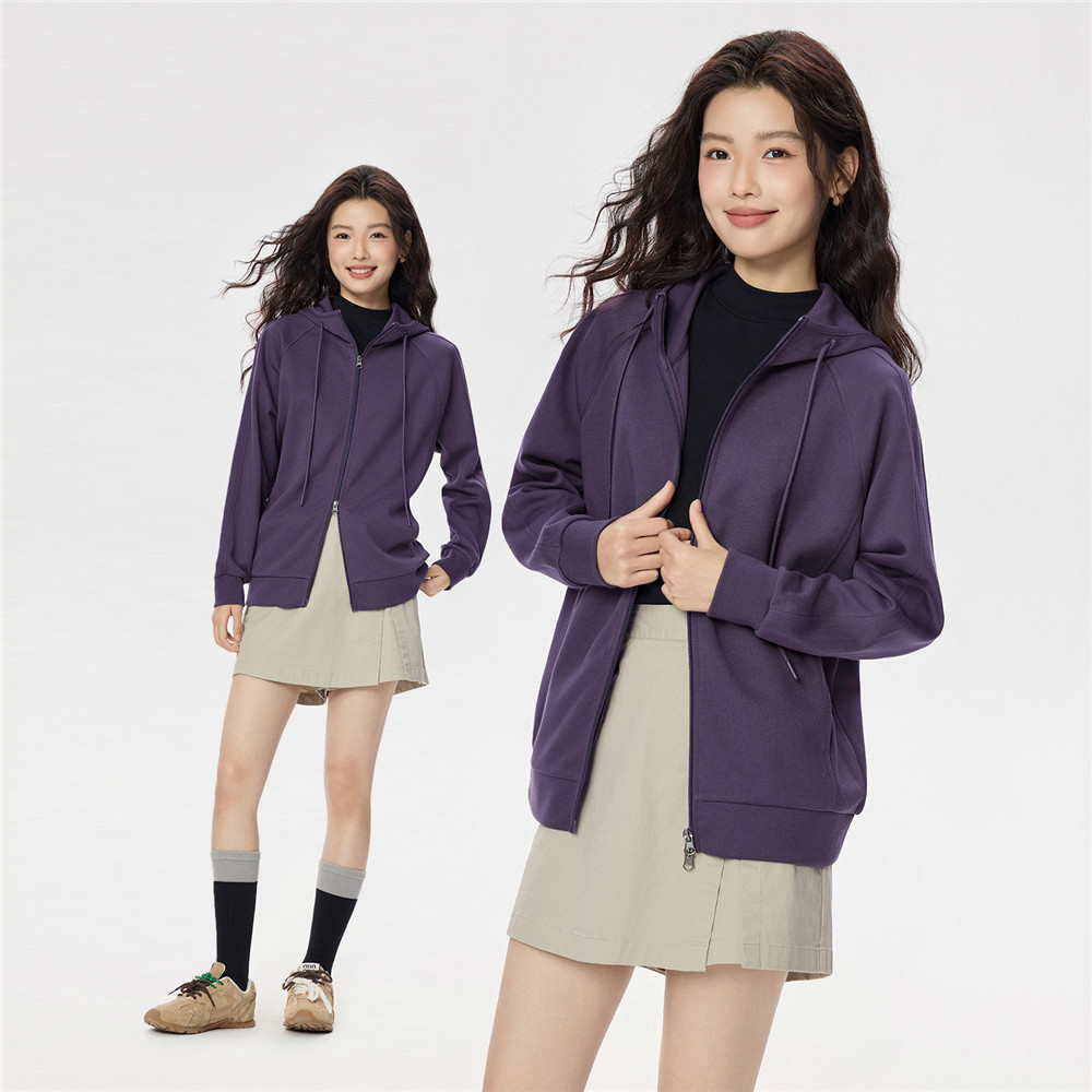 佐丹奴休闲外套女装春季新款双面布双头拉链宽松连帽卫衣05375855,淘宝优惠券,粉丝福利购,淘宝优惠卷