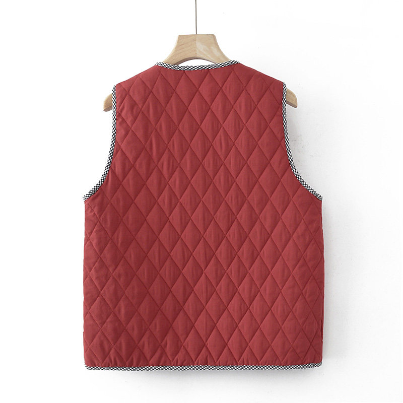 中老年妈妈装秋冬纯棉棉布保暖马甲背心小香风百搭打底薄棉背心女,淘宝优惠券,粉丝福利购,淘宝优惠卷