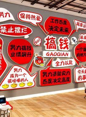 双11氛围布置销售公司电商进门形象办公室墙面装饰企业文化墙贴纸