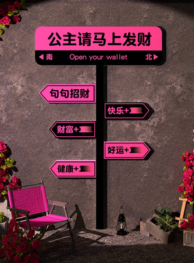 2026马新年春节装饰贴元旦氛围墙贴网红路牌打卡拍照区背场景布置