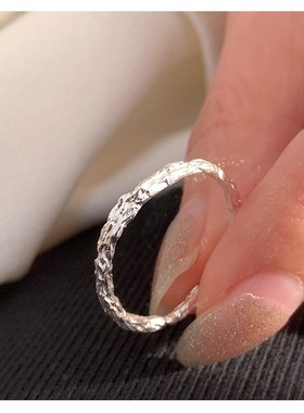 925银个性开口戒指女食指指环简约冷淡风小众设计ins潮时尚网红