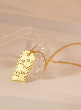 s925纯银创意个性双面一生一世有你足矣项链女时尚气质轻奢锁骨链