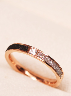 韩版气质时尚精致钛钢女钛钢戒指