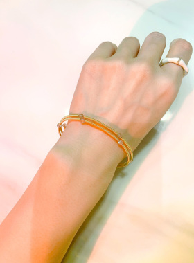 三层月光石线条麻花高级感手串