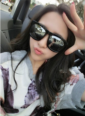 墨镜银色反光修脸型通用太阳眼镜